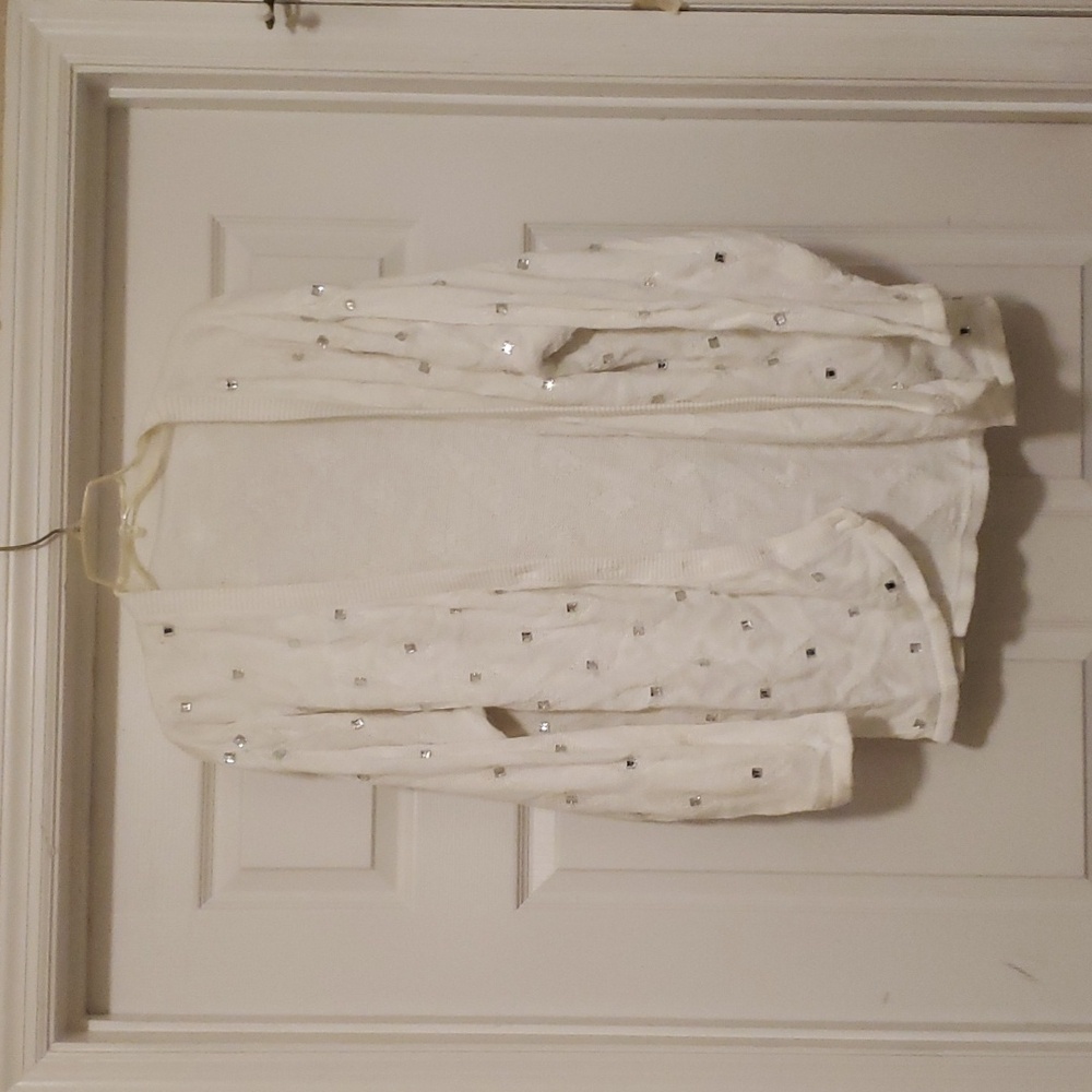 Women's  White and silver  sweater